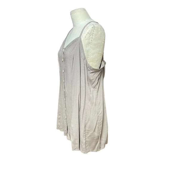 Torrid‎ Fit and Flare Rayon Slub Button-Front Cami Top Falcon Tan Plus Size 2X - Picture 7 of 12